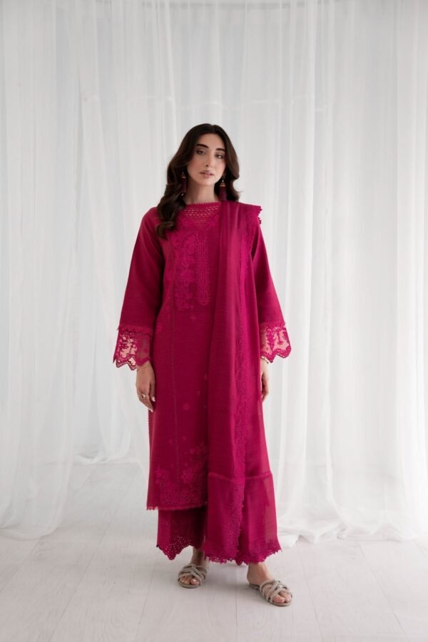 Zaib - Karandi embroidered 3 piece Stitched